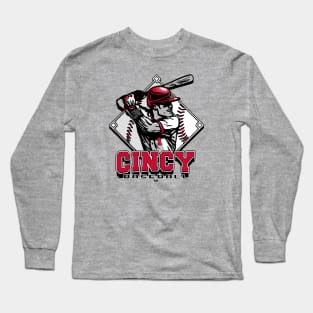 Cincy Forever Diamond Baseball Long Sleeve T-Shirt